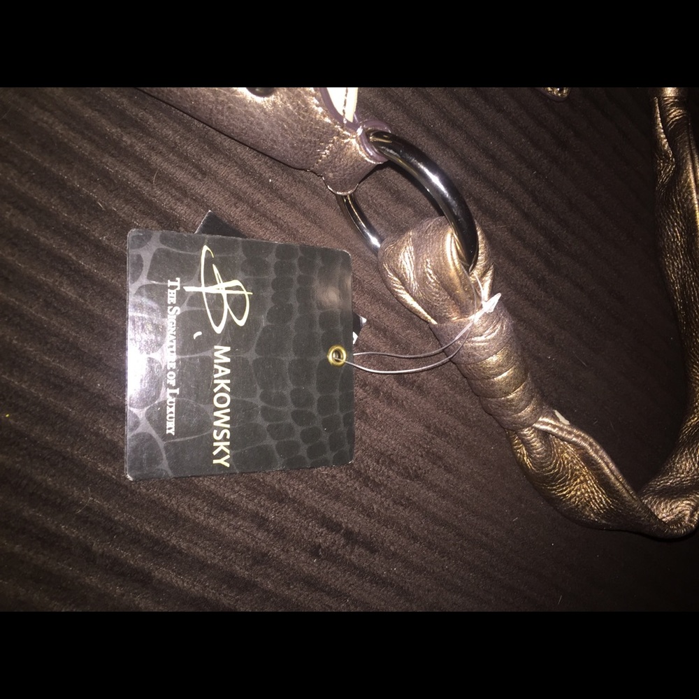 NWT B Makowsky Tan Camouflage Hobo - Picture 5 of 7